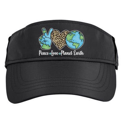 Peace Love Planet Earth Celebrate Earth Day Adult Drive Performance Visor