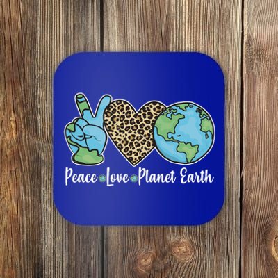 Peace Love Planet Earth Celebrate Earth Day Coaster