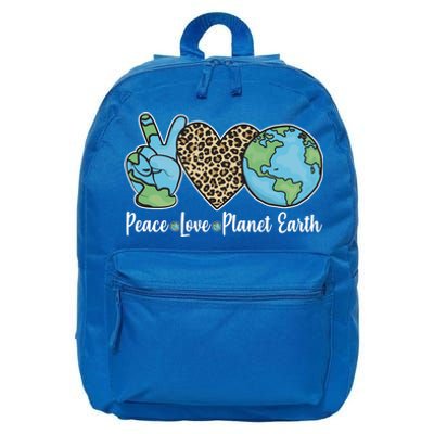 Peace Love Planet Earth Celebrate Earth Day 16 in Basic Backpack