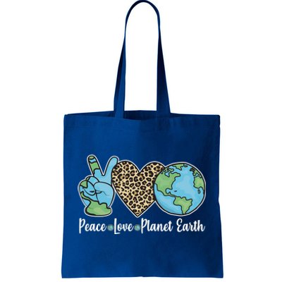 Peace Love Planet Earth Celebrate Earth Day Tote Bag