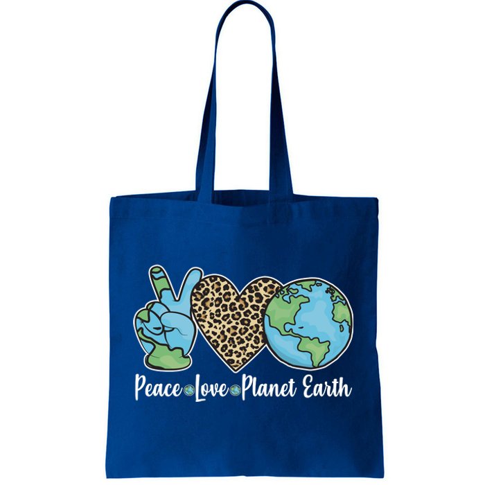 Peace Love Planet Earth Celebrate Earth Day Tote Bag