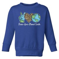 Peace Love Planet Earth Celebrate Earth Day Toddler Sweatshirt