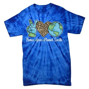 Peace Love Planet Earth Celebrate Earth Day Tie-Dye T-Shirt