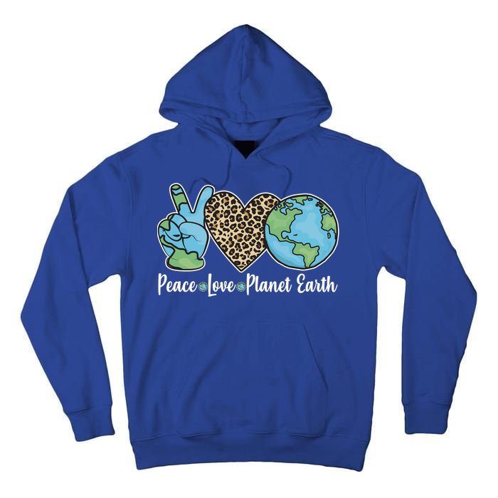 Peace Love Planet Earth Celebrate Earth Day Tall Hoodie