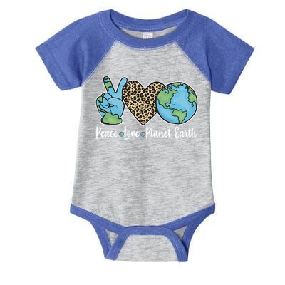 Peace Love Planet Earth Celebrate Earth Day Infant Baby Jersey Bodysuit