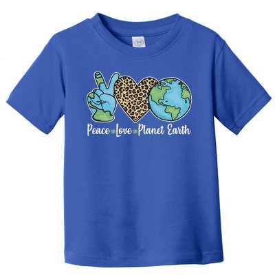 Peace Love Planet Earth Celebrate Earth Day Toddler T-Shirt