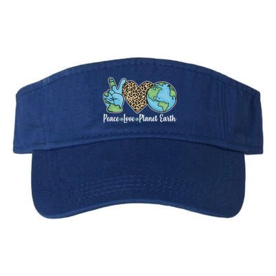 Peace Love Planet Earth Celebrate Earth Day Valucap Bio-Washed Visor