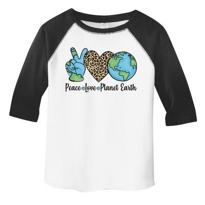 Peace Love Planet Earth Celebrate Earth Day Toddler Fine Jersey T-Shirt