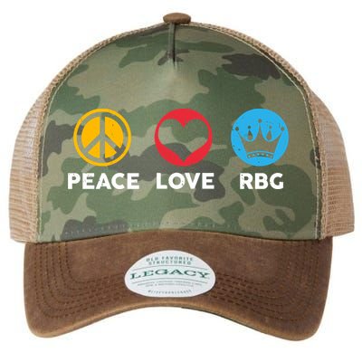 Peace Love RBG Ruth Bader Ginsburg Tribute Legacy Tie Dye Trucker Hat