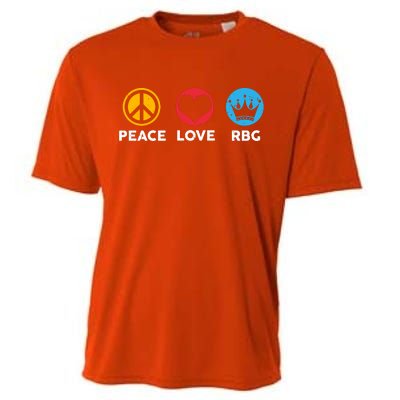 Peace Love RBG Ruth Bader Ginsburg Tribute Cooling Performance Crew T-Shirt