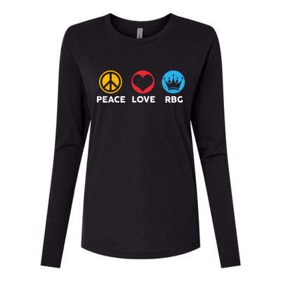 Peace Love RBG Ruth Bader Ginsburg Tribute Womens Cotton Relaxed Long Sleeve T-Shirt