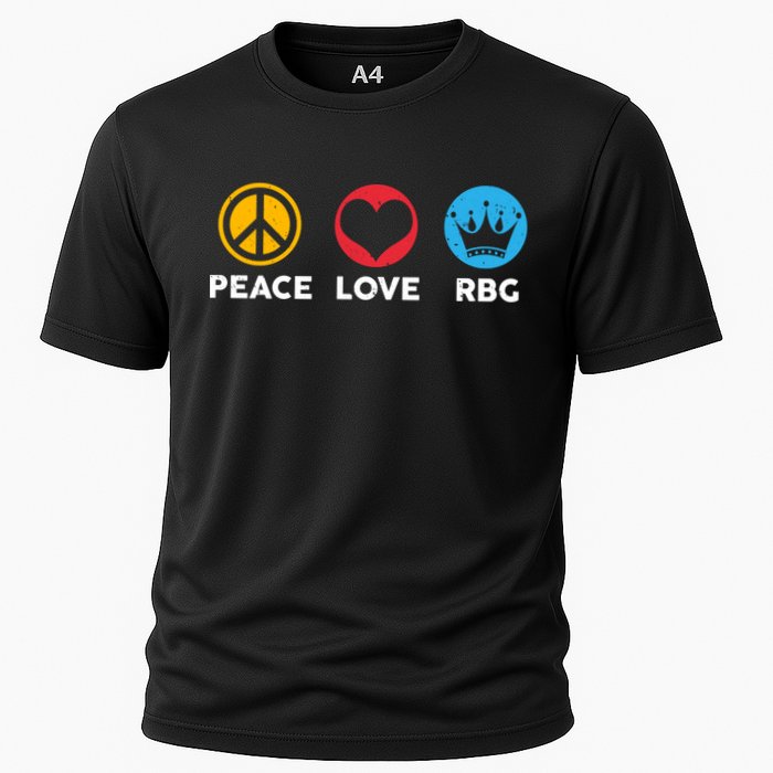 Peace Love RBG Ruth Bader Ginsburg Tribute Cooling Performance Crew T-Shirt