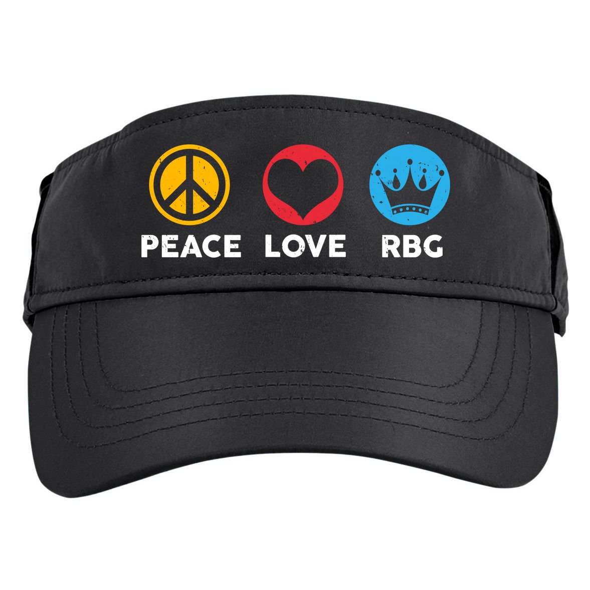 Peace Love RBG Ruth Bader Ginsburg Tribute Adult Drive Performance Visor