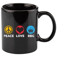 Peace Love RBG Ruth Bader Ginsburg Tribute 11oz C Handle Ceramic Mug