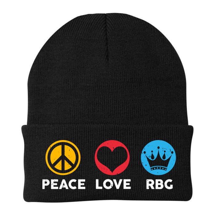 Peace Love RBG Ruth Bader Ginsburg Tribute Beanie