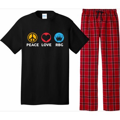 Peace Love RBG Ruth Bader Ginsburg Tribute Pajama Set