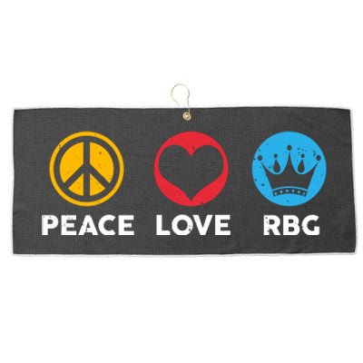 Peace Love RBG Ruth Bader Ginsburg Tribute Large Microfiber Waffle Golf Towel