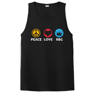 Peace Love RBG Ruth Bader Ginsburg Tribute PosiCharge Competitor Tank