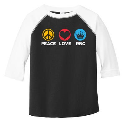 Peace Love RBG Ruth Bader Ginsburg Tribute Toddler Fine Jersey T-Shirt