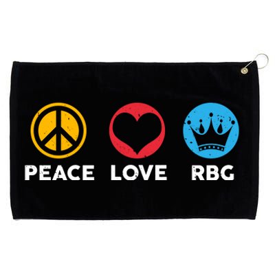 Peace Love RBG Ruth Bader Ginsburg Tribute Grommeted Golf Towel