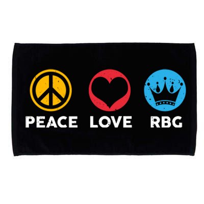 Peace Love RBG Ruth Bader Ginsburg Tribute Microfiber Hand Towel