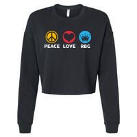 Peace Love RBG Ruth Bader Ginsburg Tribute Cropped Pullover Crew