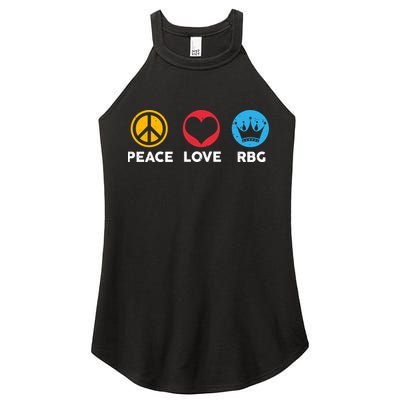 Peace Love RBG Ruth Bader Ginsburg Tribute Women's Perfect Tri Rocker Tank