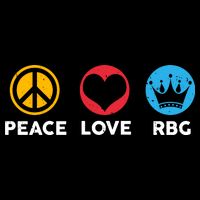 Peace Love RBG Ruth Bader Ginsburg Tribute Kids T-Shirt