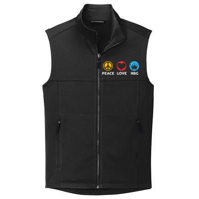 Peace Love RBG Ruth Bader Ginsburg Tribute Collective Smooth Fleece Vest