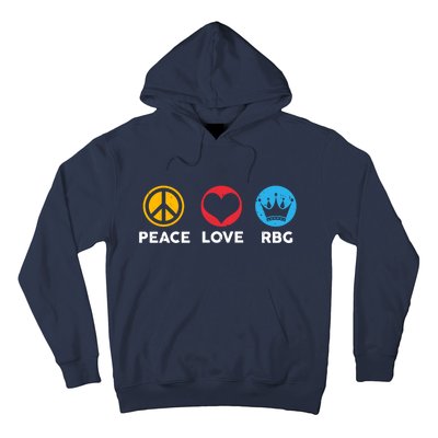 Peace Love RBG Ruth Bader Ginsburg Tribute Hoodie