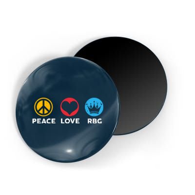 Peace Love RBG Ruth Bader Ginsburg Tribute Magnet