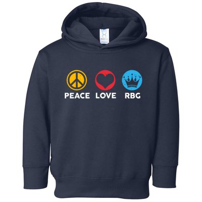 Peace Love RBG Ruth Bader Ginsburg Tribute Toddler Hoodie