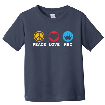 Peace Love RBG Ruth Bader Ginsburg Tribute Toddler T-Shirt