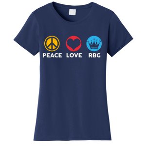 Peace Love RBG Ruth Bader Ginsburg Tribute Women's T-Shirt