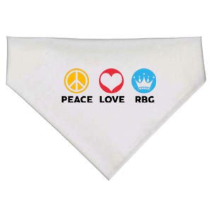 Peace Love RBG Ruth Bader Ginsburg Tribute USA-Made Doggie Bandana