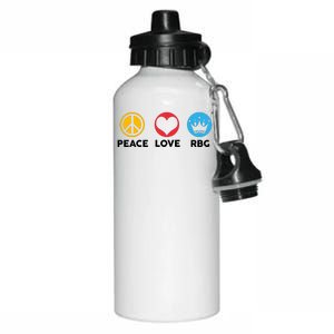 Peace Love RBG Ruth Bader Ginsburg Tribute Aluminum Water Bottle