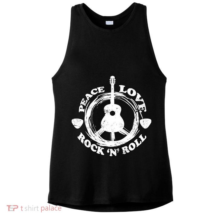 Peace Love Rock 'N' Roll Ladies PosiCharge Tri-Blend Wicking Tank