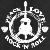 Peace Love Rock 'N' Roll 7 Panel Mesh Trucker Snapback Hat
