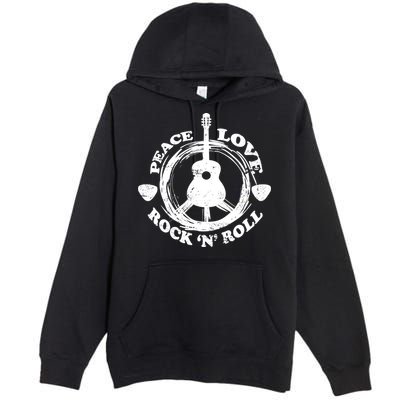 Peace Love Rock 'N' Roll Premium Pullover Hoodie
