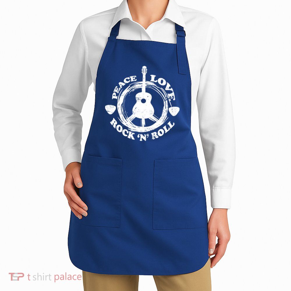 Peace Love Rock 'N' Roll Apron