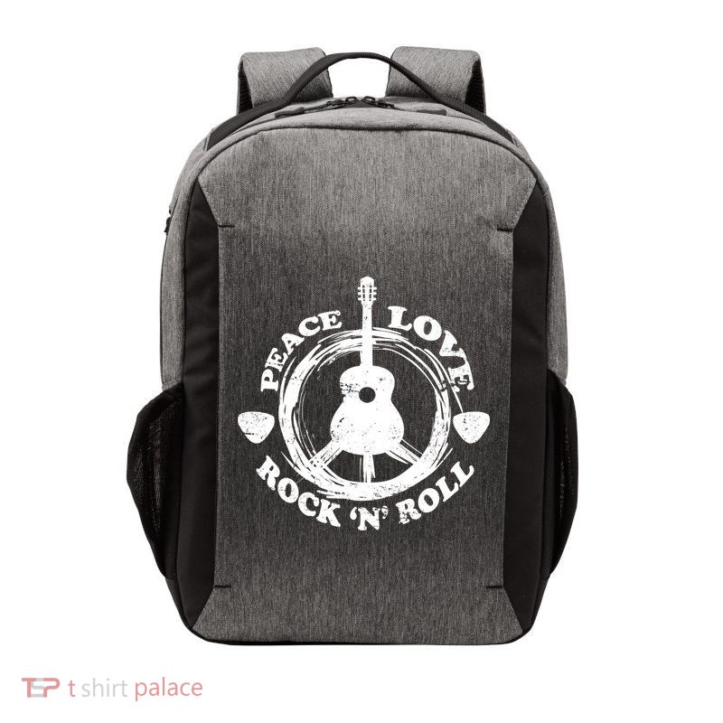 Peace Love Rock 'N' Roll Vector Backpack