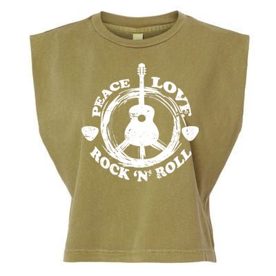 Peace Love Rock 'N' Roll Garment-Dyed Women's Muscle Tee