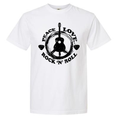 Peace Love Rock 'N' Roll Garment-Dyed Heavyweight T-Shirt