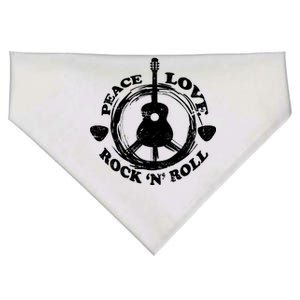 Peace Love Rock 'N' Roll USA-Made Doggie Bandana