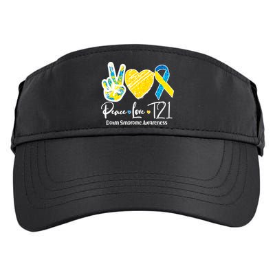 Peace Love T21 Down Syndrome Awareness Adult Drive Performance Visor