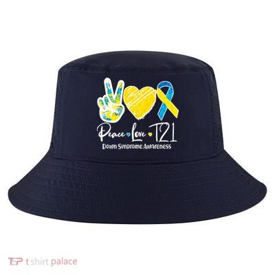 Peace Love T21 Down Syndrome Awareness Cool Comfort Performance Bucket Hat