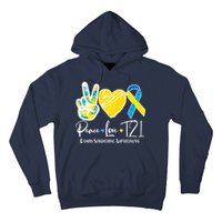 Peace Love T21 Down Syndrome Awareness Hoodie