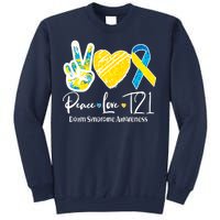 Peace Love T21 Down Syndrome Awareness Sweatshirt