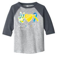 Peace Love T21 Down Syndrome Awareness Toddler Fine Jersey T-Shirt