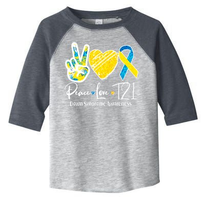 Peace Love T21 Down Syndrome Awareness Toddler Fine Jersey T-Shirt